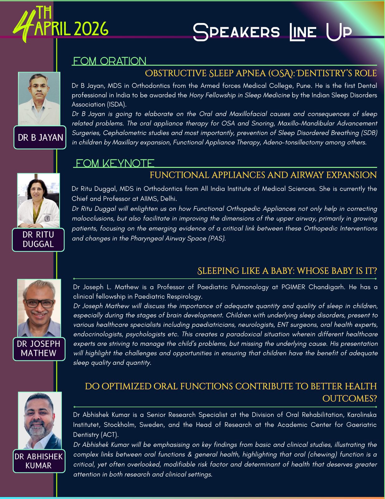 Sleep & Dentistry - Evidence to excellence 